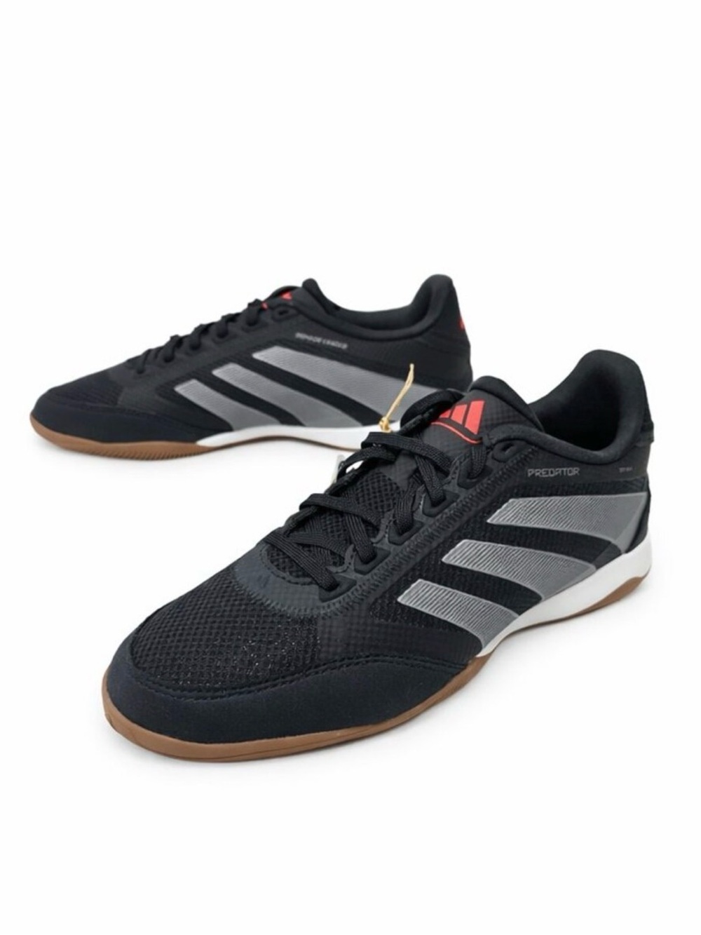 Adidas Unisex Predator League Indoor Soccer ShoesBlack/Silver/Red 8M / 9W